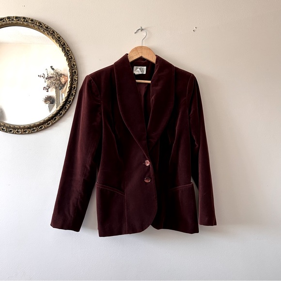 VINTAGE-90s | Velvet Blazer By Frankly Speaking - Picture 1 of 4